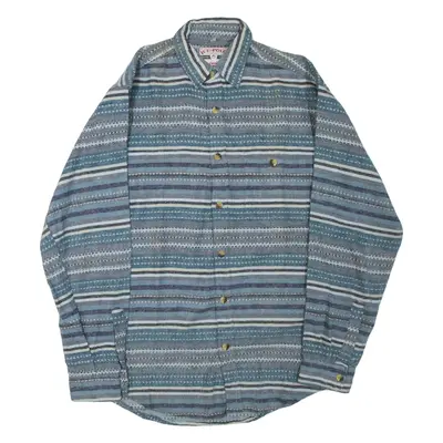 Mens Shirt Blue Striped Long Sleeve M