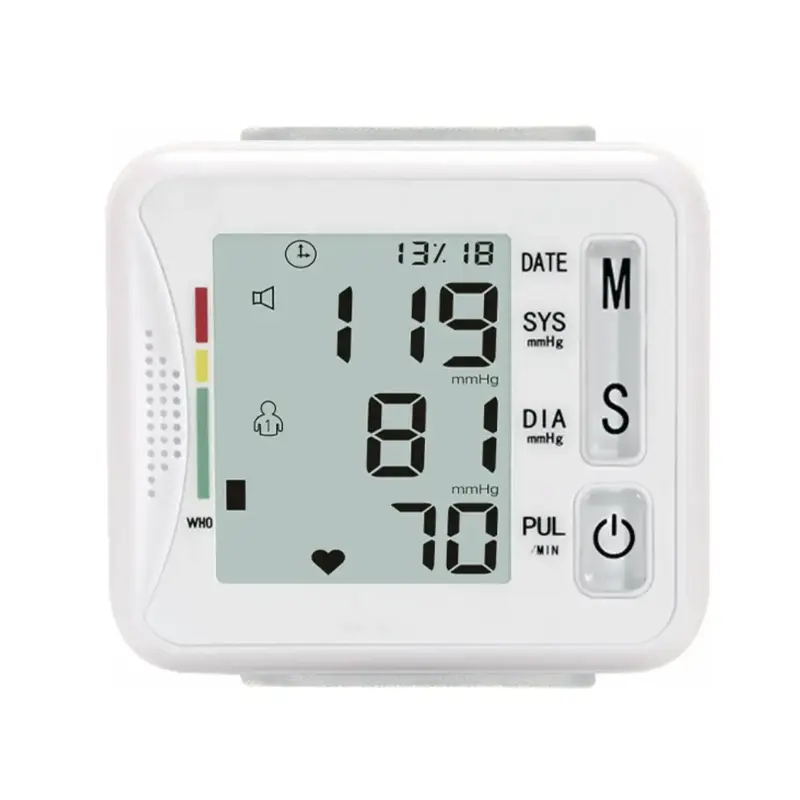 Wrist Blood Pressure Monitor, Digital BP Machine with LCD Display, Adjustable Cuff, Pulse Rate & Irregular Heartbeat Detectio...