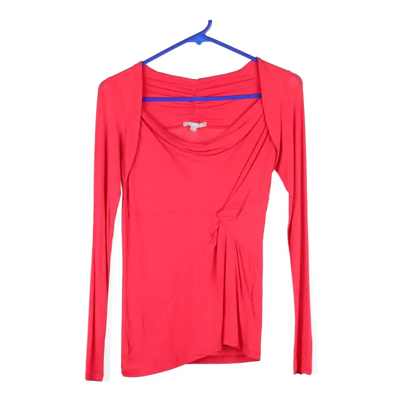 3 Suisses Long Sleeve Top - XS Pink Viscose Blend