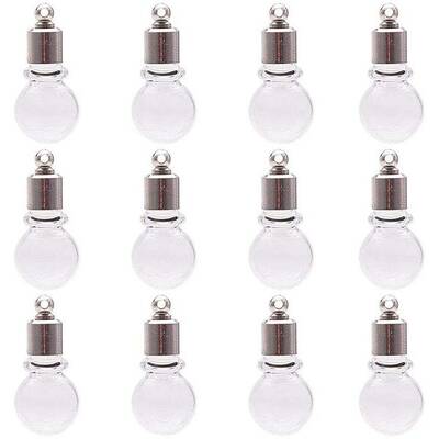 Round Transparent Glass Wishing Pendants