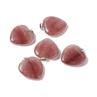 Natural Strawberry Quartz Pendants