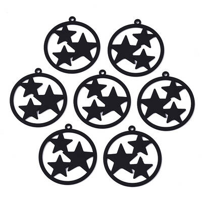 Spray Painted Alloy Pendants