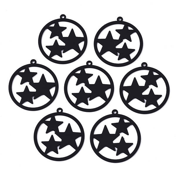 Spray Painted Alloy Pendants