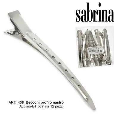 Sabrina professional nozzles in steel band 12 pieces