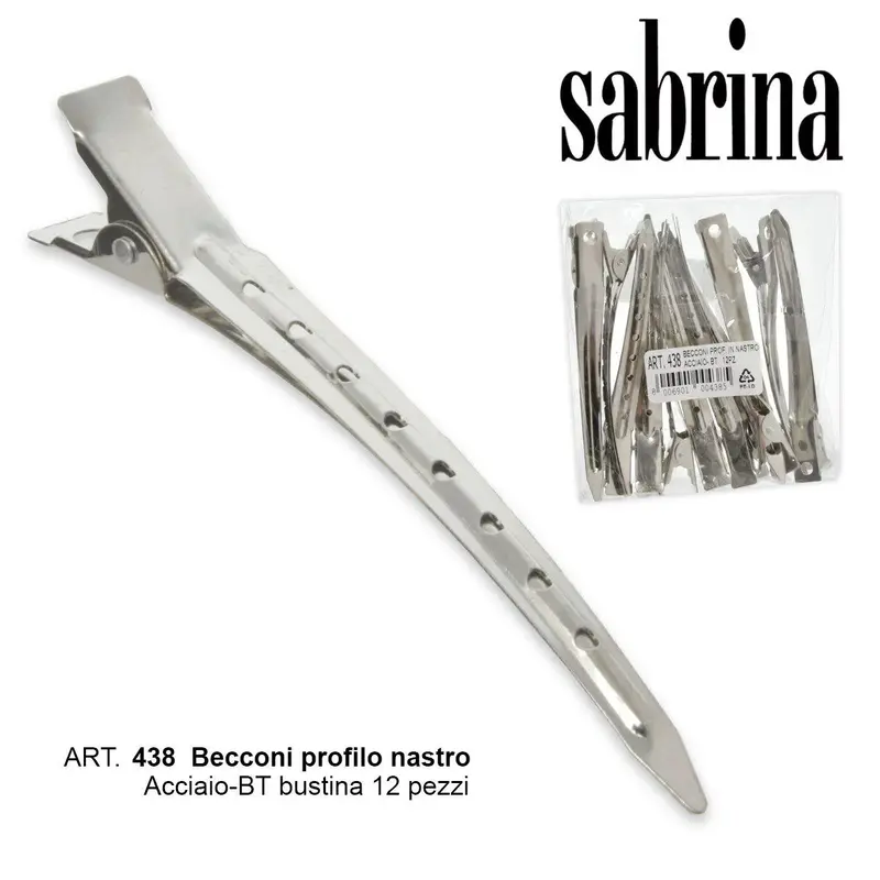 Sabrina professional nozzles in steel band 12 pieces