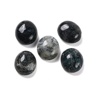 Natural Moss Agate Cabochons