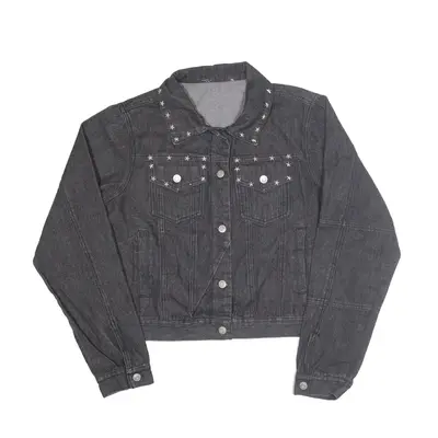 Star Embellished Denim Jacket Blue Womens M