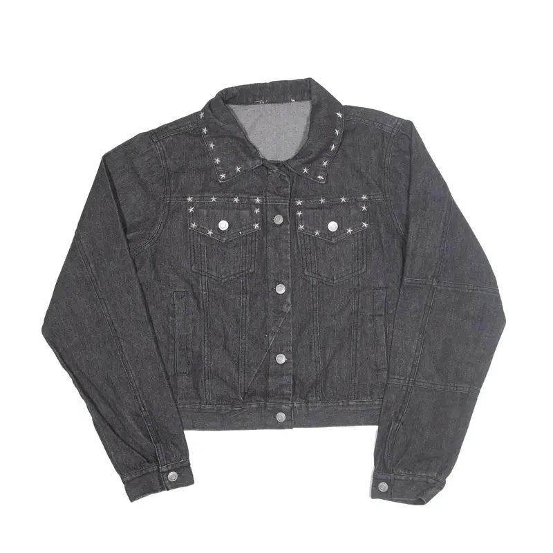 Star Embellished Denim Jacket Blue Womens M