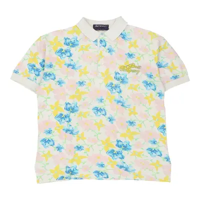 Best Company Floral Polo Shirt - Medium Multicoloured Cotton