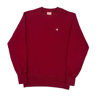 Reverse Weave Champion Sweatshirt - Medium Red Cotton Blend