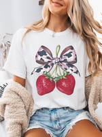 Strawberry Wine Bow ~ Unisex Apparel Printed In The USA!