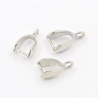 Grade AA Brass Ice Pick Pinch Bails for Pendant Making