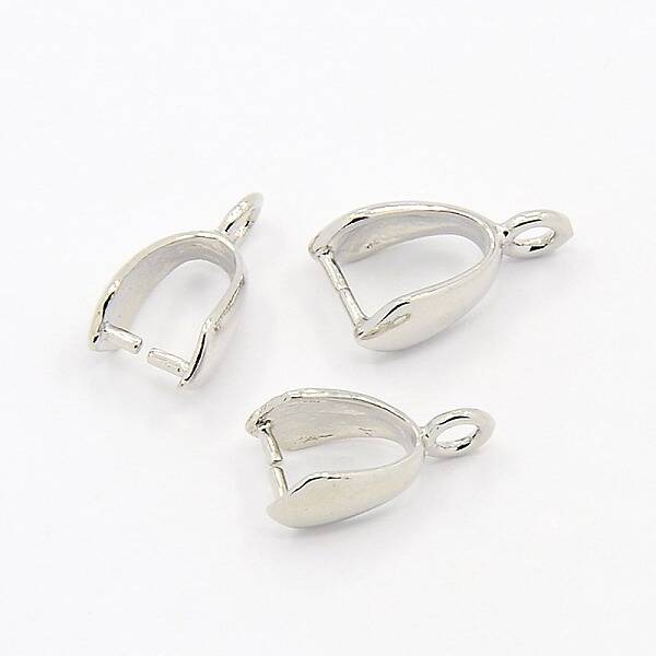 Grade AA Brass Ice Pick Pinch Bails for Pendant Making