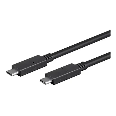 24284 Monoprice Essentials USB-C to USB-C 3.1 Gen 1 Cable 5Gbps 3A 30AWG Black 2m (6.6ft)