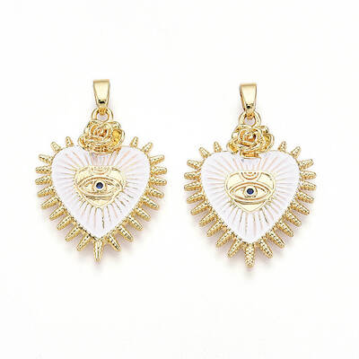 Brass Micro Pave Cubic Zirconia Pendants