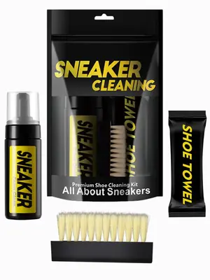 Sneaker Cleaning Kit, Suede Cleaner, Sneaker Cleaning Mousse & Towel & Brush, Professional Shoe Cleaning Kit, Shoe Care Kit f...