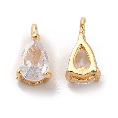 Brass with Clear Glass Pendants