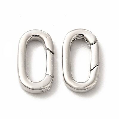 Rack Plating Brass Spring Gate Rings