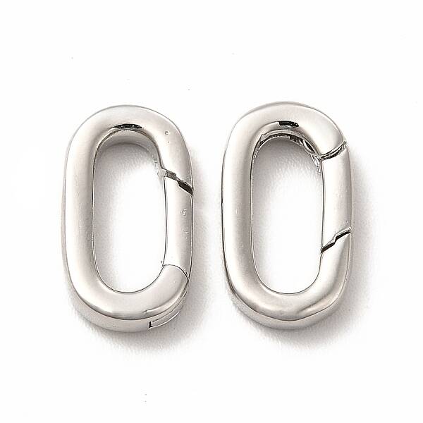 Rack Plating Brass Spring Gate Rings