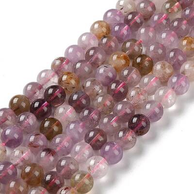 Natural Purple Rutilated Quartz Beads Strands