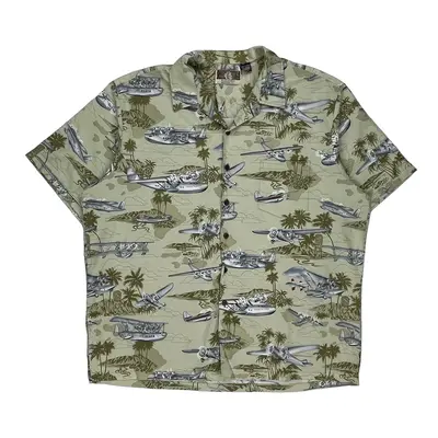 Kalaheo Hawaiian Shirt - 2XL Beige Cotton