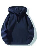 Men's Regular Fit Solid Zip Up Hoodie, Casual Fitted Long Sleeve Hooded Sweatshirt for Fall , Men's Fall Clothes for Daily We...