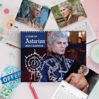 Astarion Calendar, Shadowheart, Gale Dekarios, Baldur's Gate3 Calendar