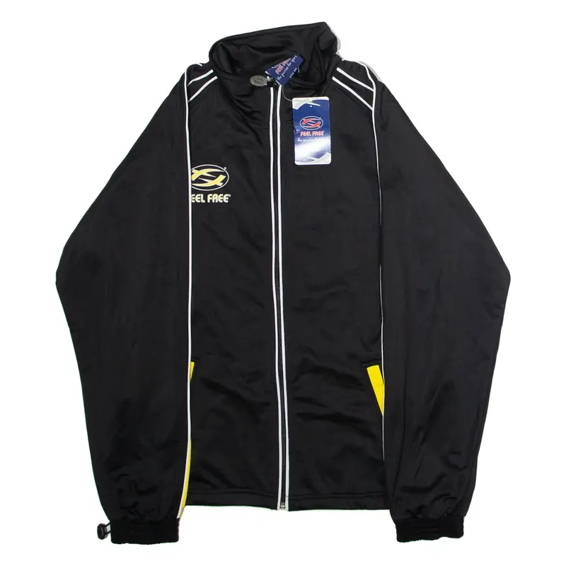 FEEL FREE Mens Track Jacket Black Colourblock XS