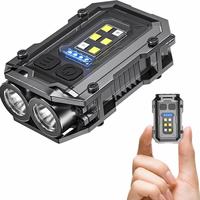 Rechargeable Mini EDC Keychain Flash Light for Summer Camping, Aluminum Alloy Shell Compact Pocket Flashlight, Portable LED F...