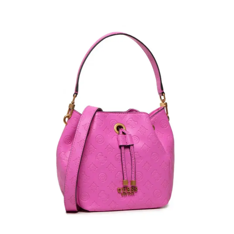 Guess, zanelle, synthetic leather, fabric bag, Vivid Rose, PA849201, women, 20.5 x 16/27.5 x 13.5 cm