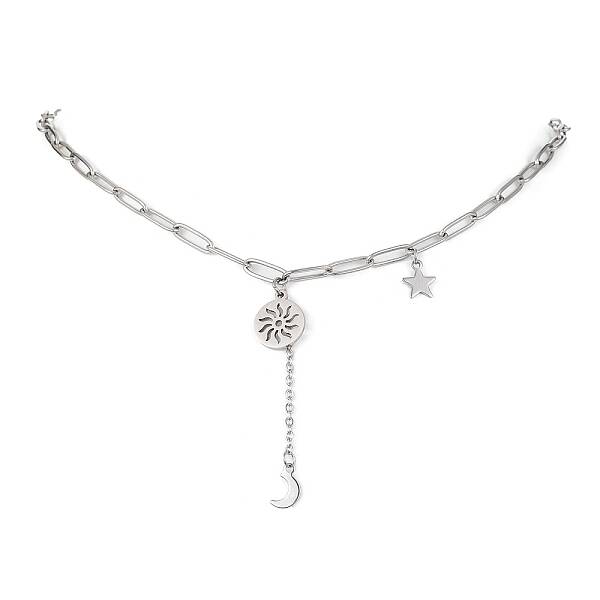 Non-Tarnish Sun & Moon & Star Pendant Necklaces