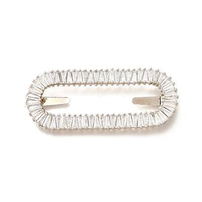 Brass Clar Cubic Zirconia Oval Purse Brads