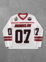 Men's Letter & Figure Print Long Sleeve T-shirt, Regular Fit Casual Jersey for Daily Wear, Men's All Seasons Top for Sports, ...