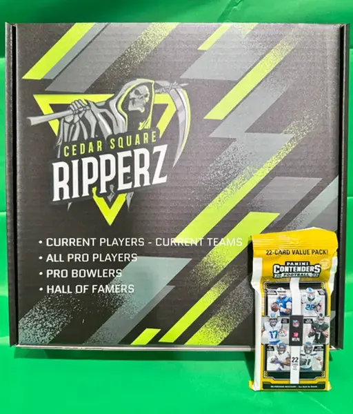 2023 Panini Contenders NFL Sports Cards + PYD Cedar Square Ripperz Jersey