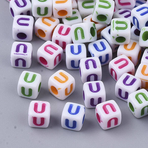 White Opaque Acrylic Beads