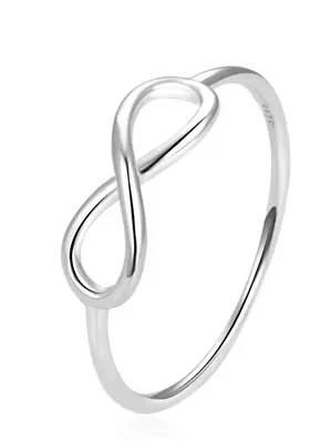 Beneto Elegant Infinity Ring in Silver AGG357 - Circuit: 60 mm