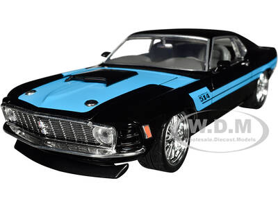 1970 Ford Mustang Gambler 514 Black with Blue Stripes \