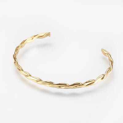 Brass Twisted Cuff Bangle