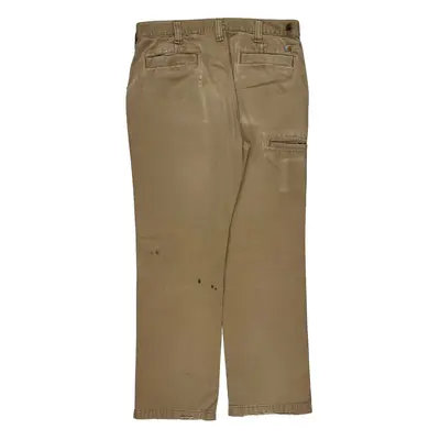 Relaxed Fit Carhartt Trousers - 34W 31L Beige Cotton