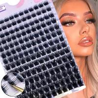 Mixed Lengths Individual False Eyelashes, 168pcs/box Natural Look Eyelash Extensions, Self Grafting Curl Eyelashes, Eye Makeu...