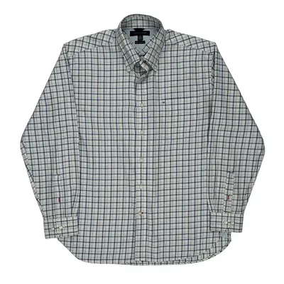 Tommy Hilfiger Checked Shirt - Large Blue Cotton