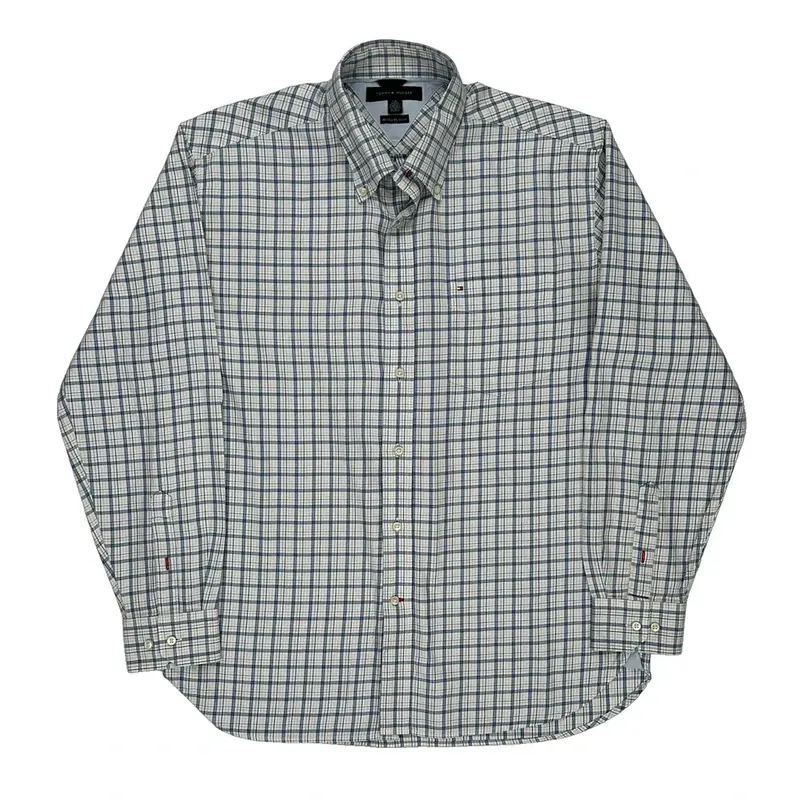 Tommy Hilfiger Checked Shirt - Large Blue Cotton