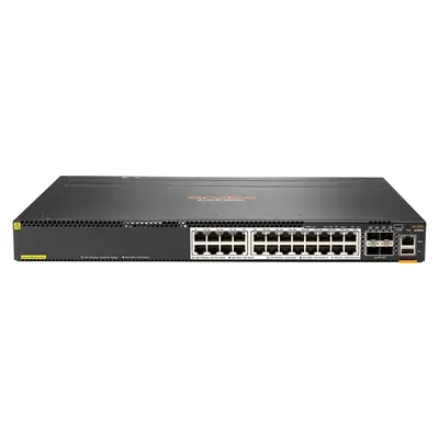 JL660A#0D1 HP Aruba CX 6300M Series 24 x 5GBase-T RJ-45 Class6 PoE and 4 x 50GbE SFP56 Ports Layer 3 Managed Stackable Gigabi...