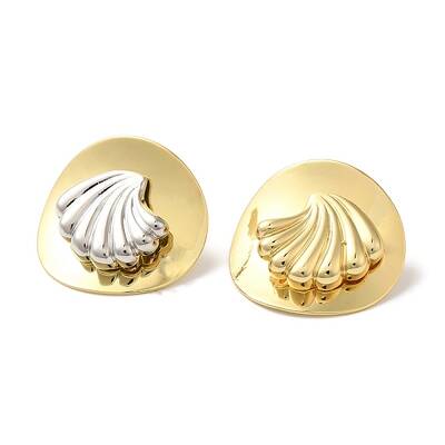 Rack Plating Brass Stud Earrings