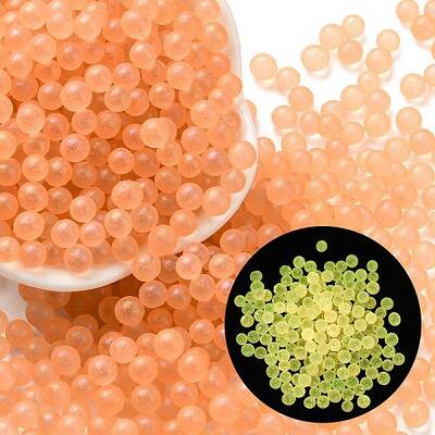 Luminous Glow in the Dark Transparent Glass Round Beads