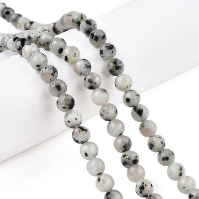 Natural Sesame Jasper/Kiwi Jasper Bead Strands