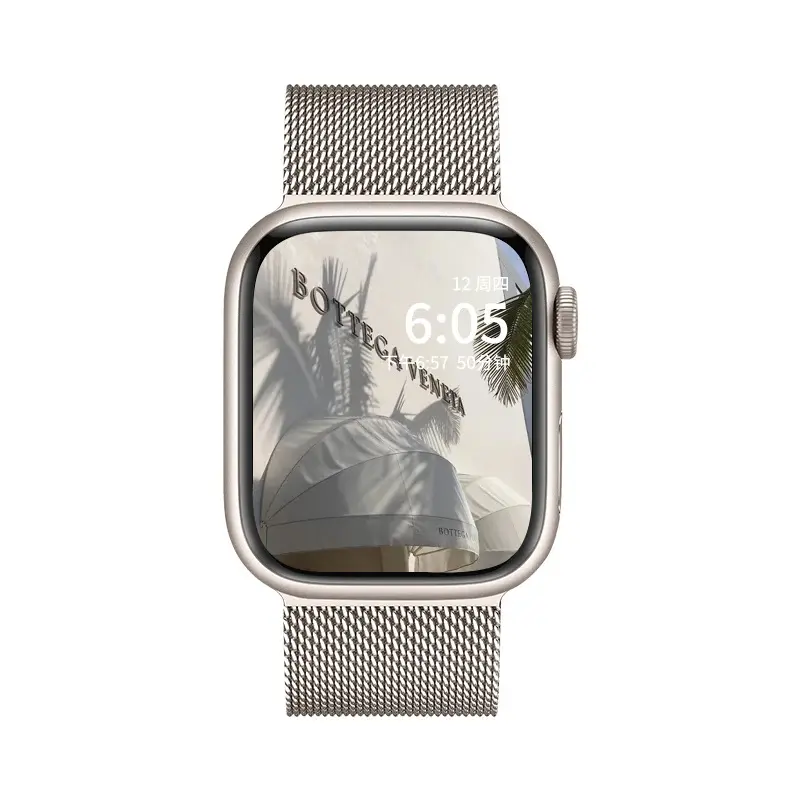 Creative Metal Magnetic Watch Strap | Color: Starlight color | Size: 45mm