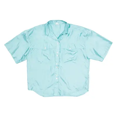 CHITIN MAYA Womens Printed Shirt Blue Crazy Pattern XL