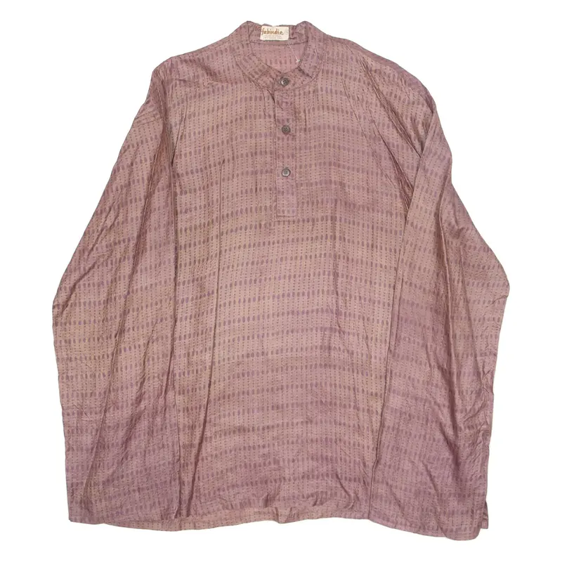 Womens Printed Top Purple Long Sleeve Silk 2XL