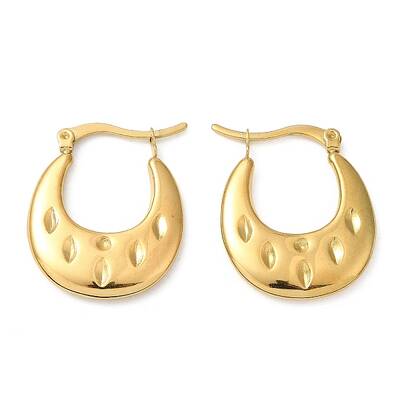 Ion Plating(IP) 304 Stainless Steel Hoop Earrings